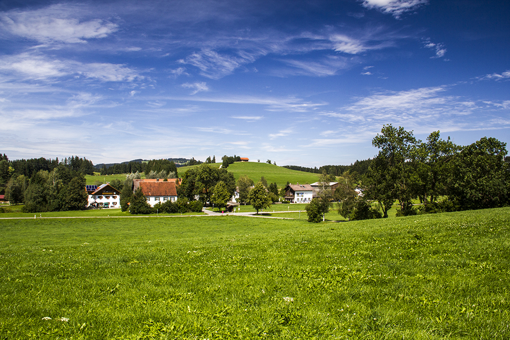 Panorama der Landschaft bei Sameister